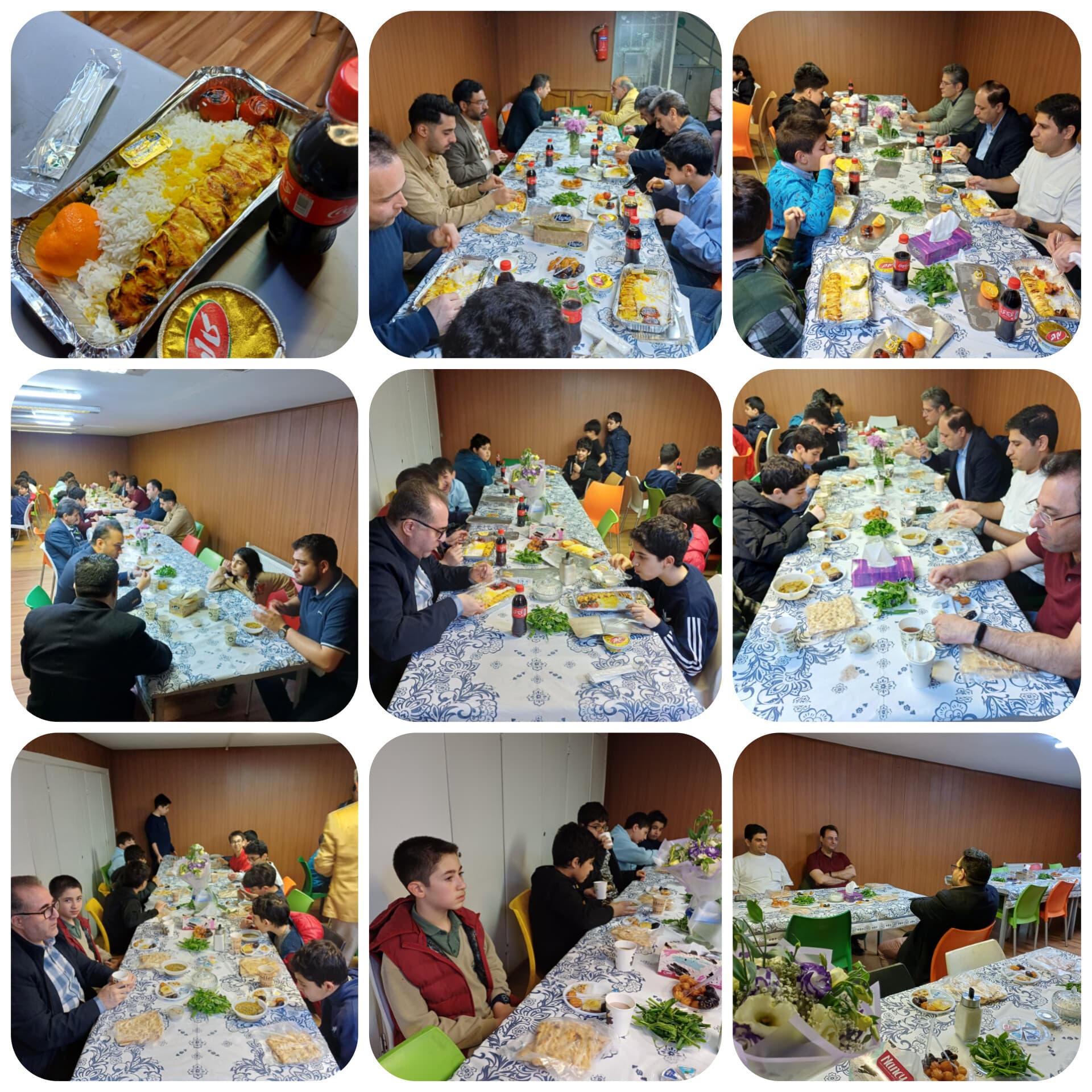 افطاری کلاس ششمی ها در کنار پدران عزیز