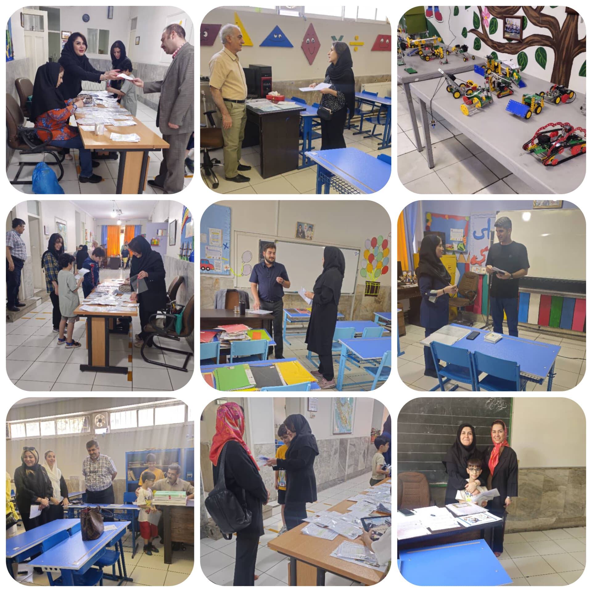 نمایشگاه رباتیک و تقدیم کارنامه نوبت دوم پایه اول تا پنجم