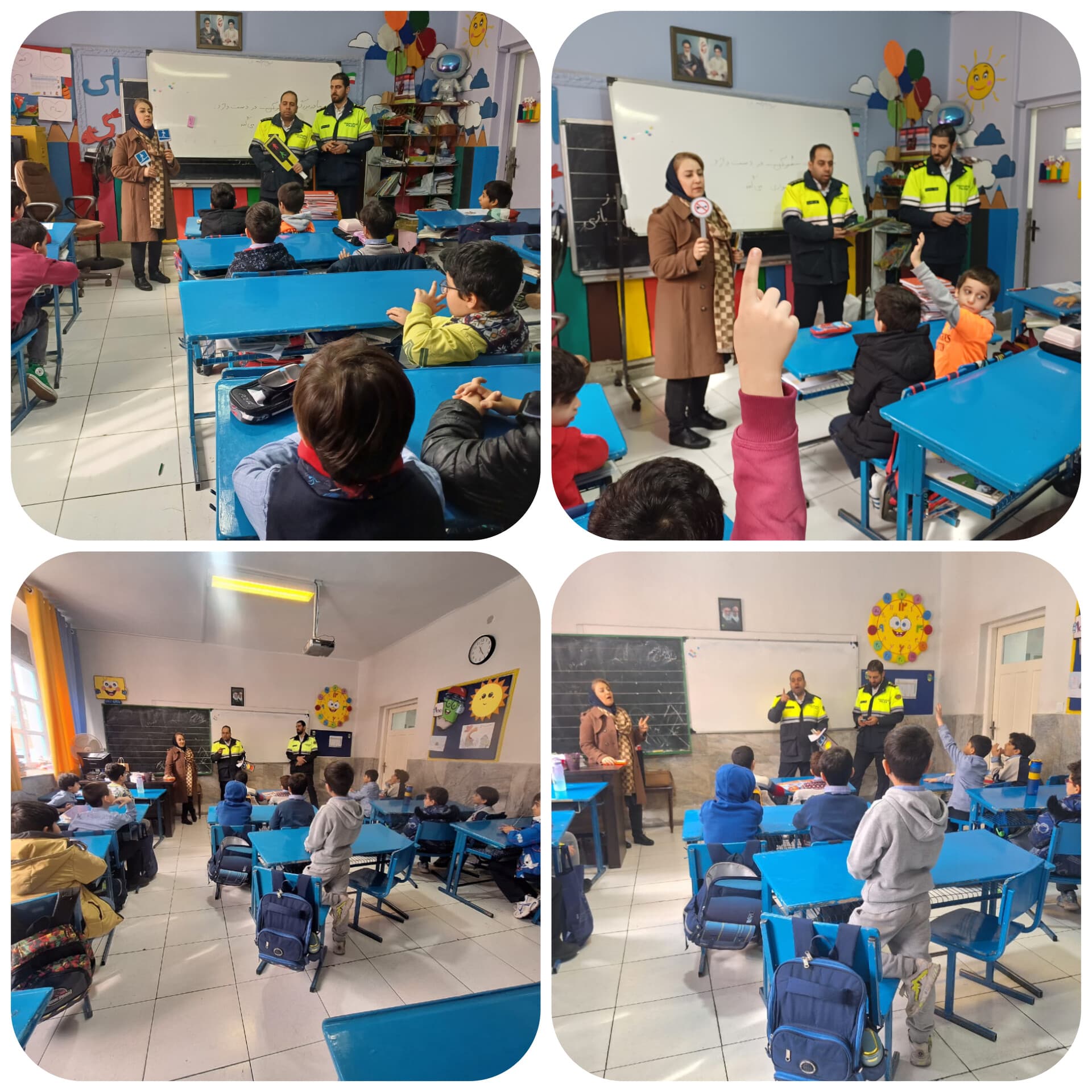 حضور معاونت ترافیک و حمل و نقل و پلیس راهور منطقه ۳ در دبستان توسعه